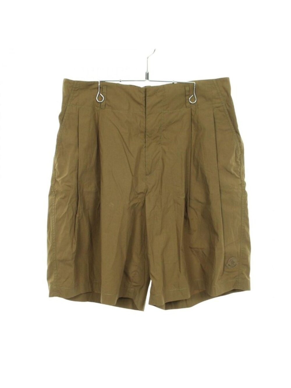Moncler Pants Genius 2 Short Khaki Green Cotton Shorts
